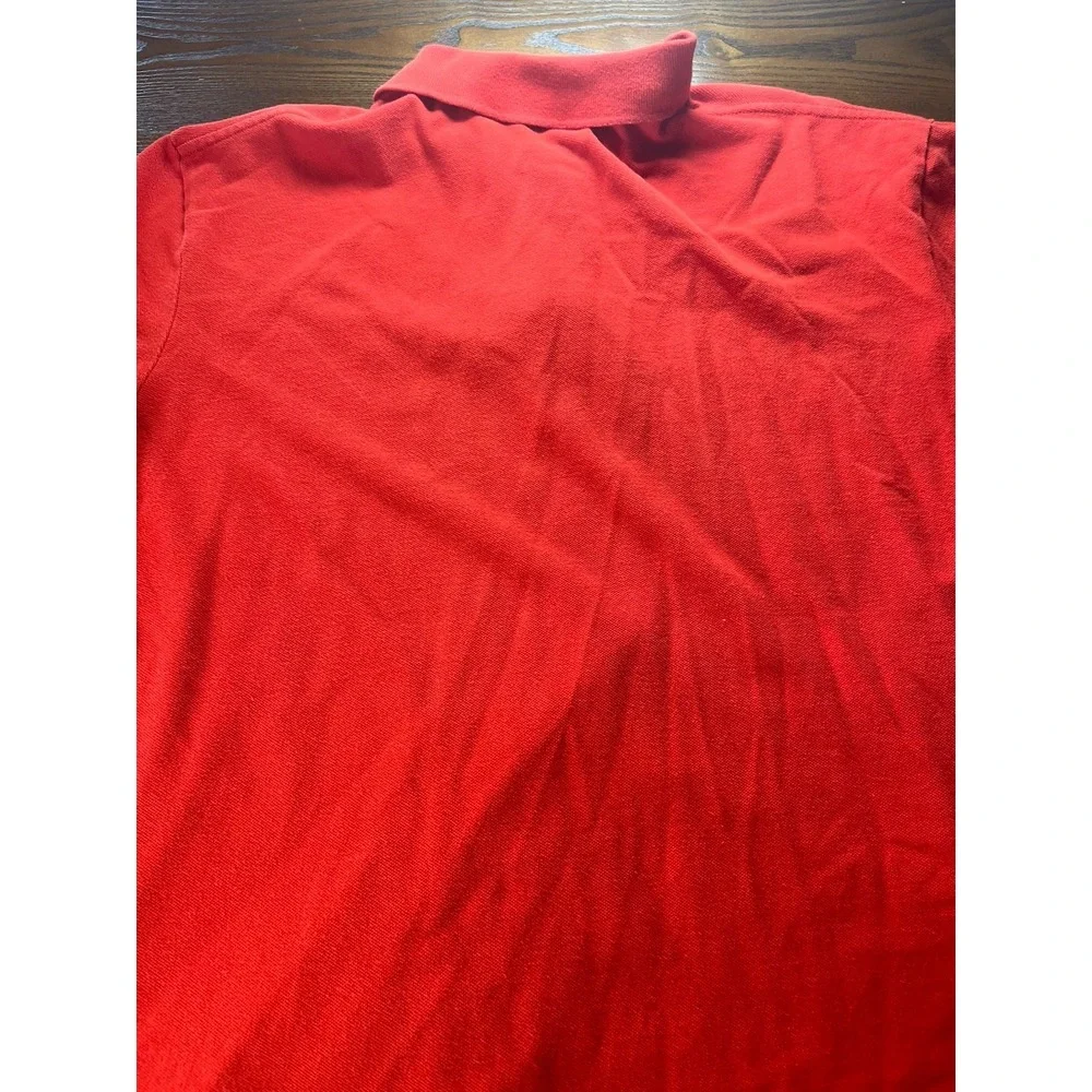 Polo Ralph Lauren Mens Polo Shirt Solid Orange Large Cotton Pony Short Sleeve